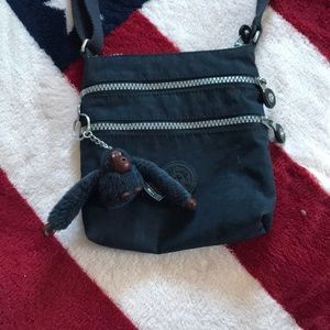Kipling Black Crossbody Bag with Monkey Keychain